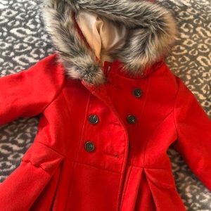 Girls red Pete coat.
